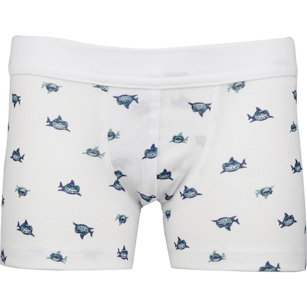 Chlapčenské boxerky s nohavičkou | Pleas | 183762-192 | Biela, potlač 64887960