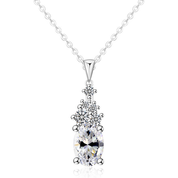 Olivie Strieborný náhrdelník 1ct MOISSANITE 9826 64892370