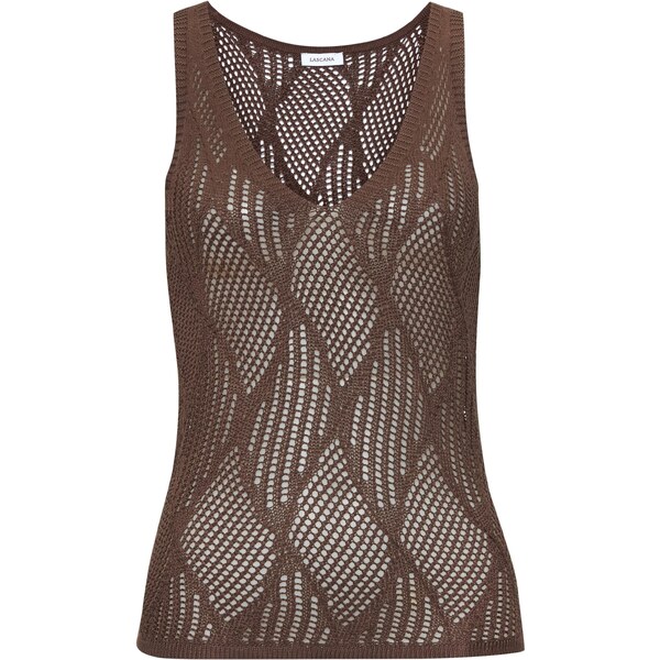 LASCANA Vyšívaný top hnedá 65651118