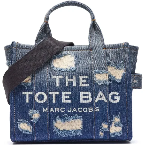 Marc Jacobs Džínsový kufrík The Rip And Repair Denim Small Tote Bag 64827849