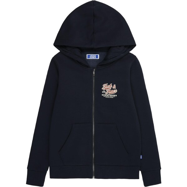 Jack & Jones Junior Tepláková bunda tmavomodrá / karmínovo červená / 64944138