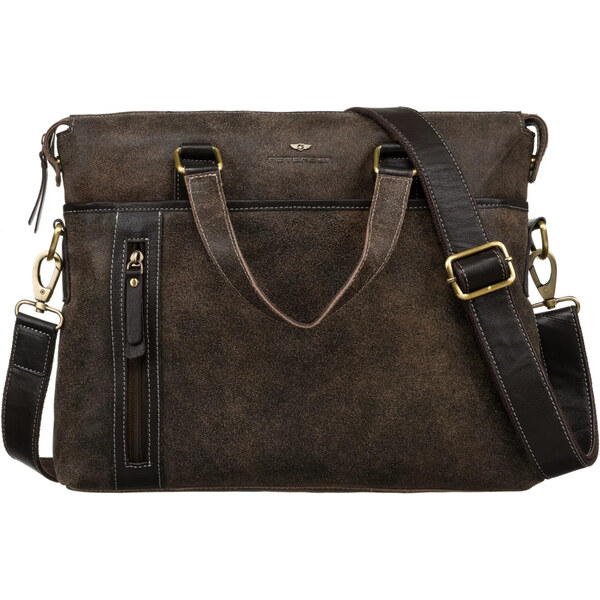 Pánska kožená business taška hnedá - Peterson Danar hnedá 66045296