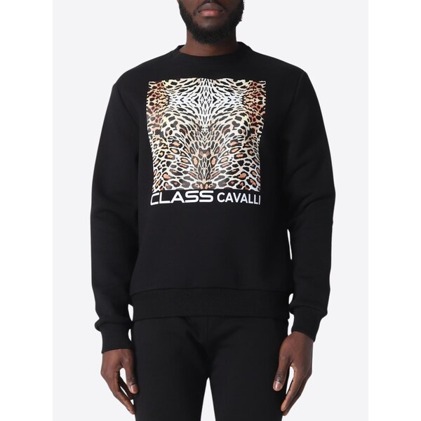 CAVALLI CLASS Leopard II. Black mikina 64897226