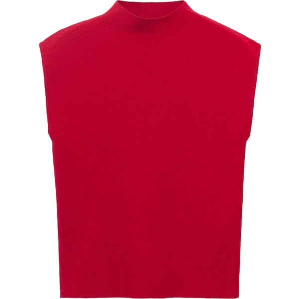 MANGO Vyšívaný top HEMIN červená 65886335