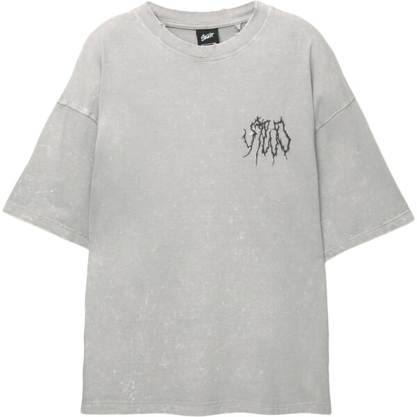 Pull&Bear Tričko STWD antracitová / svetlosivá / čierna 65475087