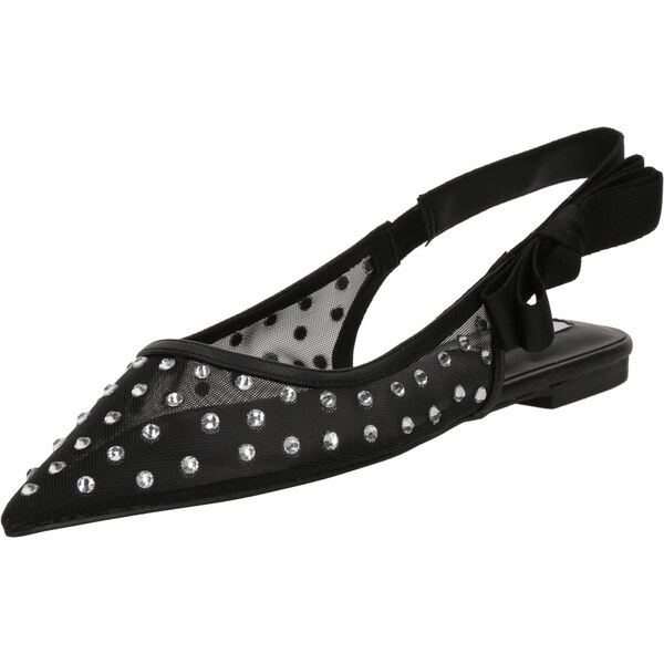 STEVE MADDEN Baleríny s ramienkom Olyvia-R čierna / strieborná 65207019