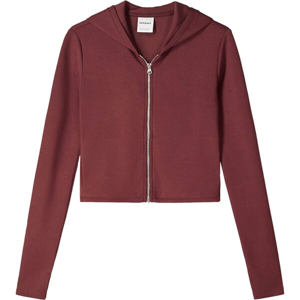 Bershka Tepláková bunda grenadínová 65886635