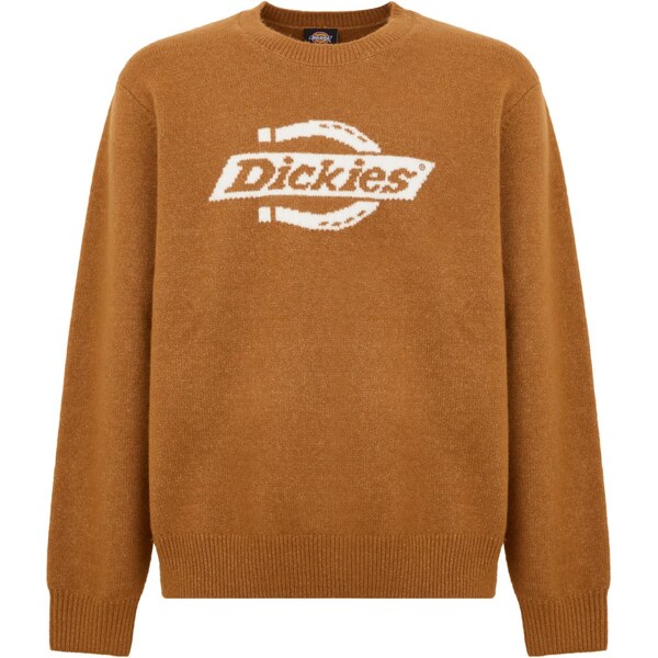DICKIES Sveter Ruston karamelová / biela 65657772