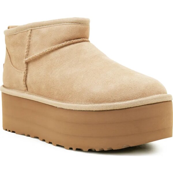 UGG Snehule W CLASSIC ULTRA MINI | vlna | semiš 66726614