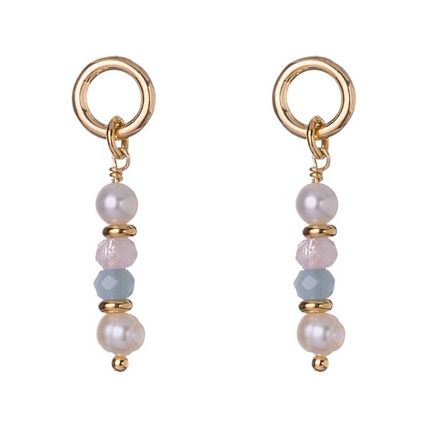 Alisia Očarujúce visiace náušnice s pravými perlami a morganitom 66581342