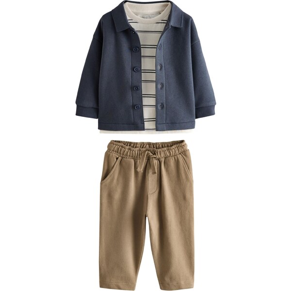 Next Set námornícka modrá / kapučíno / biela 65655908