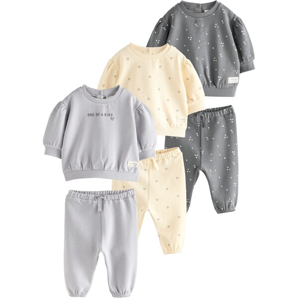 Next Set pastelovo žltá / sivá / tmavosivá 65882668