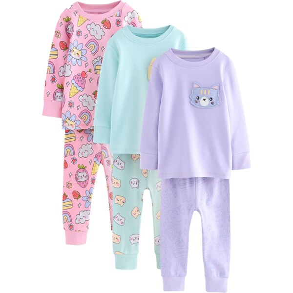 Next Pyžamo svetlomodrá / svetložltá / fialová / ružová 66008400