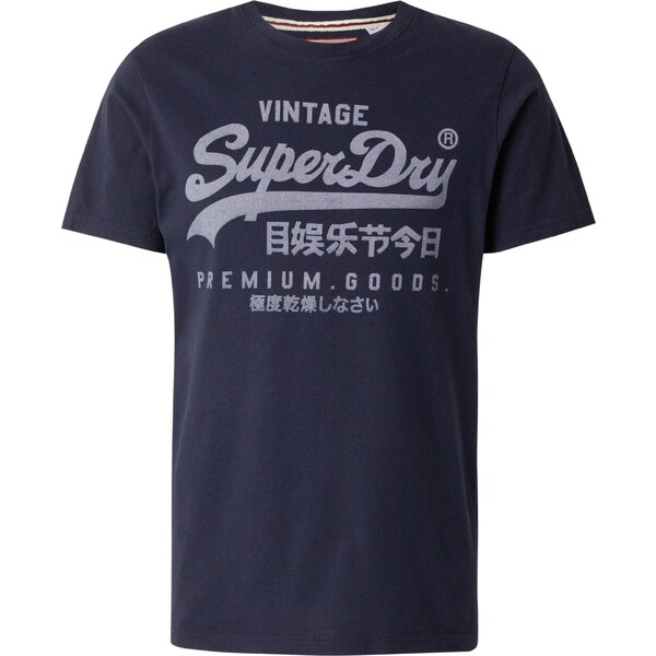 Superdry Tričko tmavomodrá / sivá 65707395