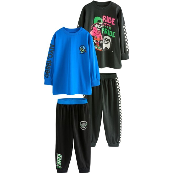 Next Pyžamo modrá / jedľová 65884774