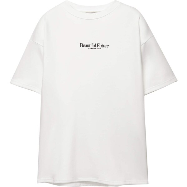 Pull&Bear Tričko čierna / biela 65475095