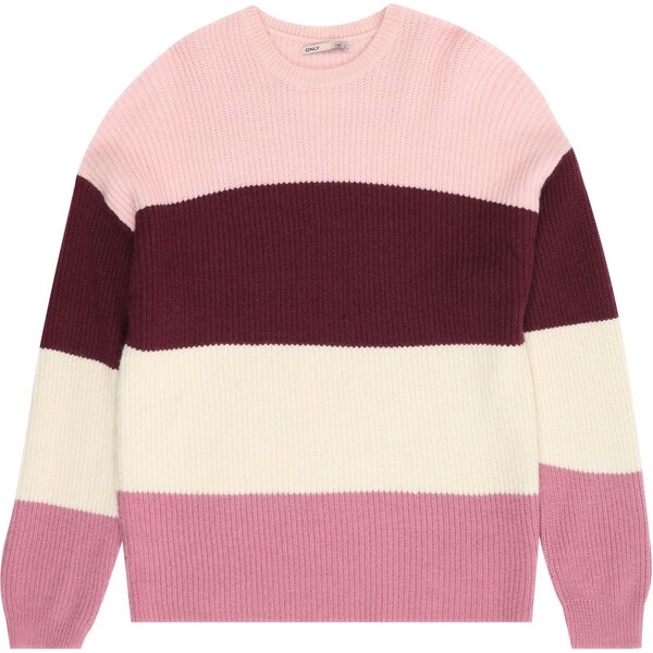 ONLY GIRLS Sveter KONSANDY krémová / fialová / černicová / pastelovo 64944159