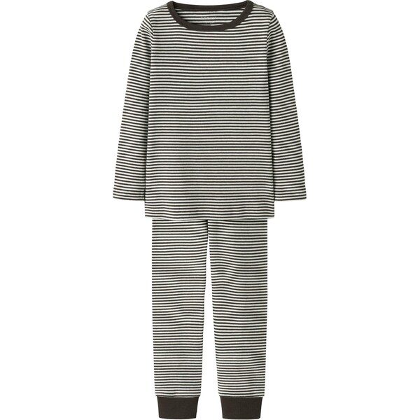 NAME IT Pyžamo gaštanová / biela 64907893