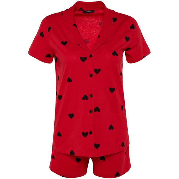 Trendyol Kraťasy červená / čierna 65394650