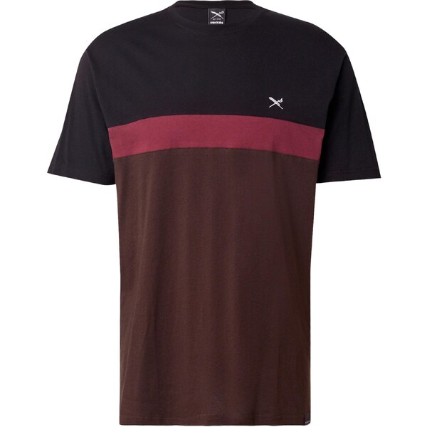 Iriedaily Tričko Court hnedá / burgundská / čierna 65655148