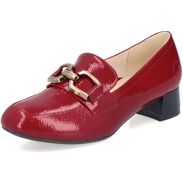 Dámske mokasíny RIEKER 45052-33 červená W5 64919141