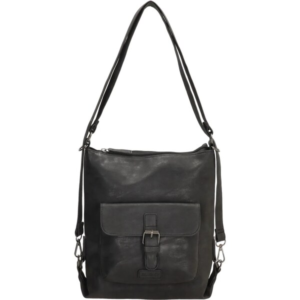 Beagles Čierny praktický kožený ruksak 2v1 „Arara“ 64919542