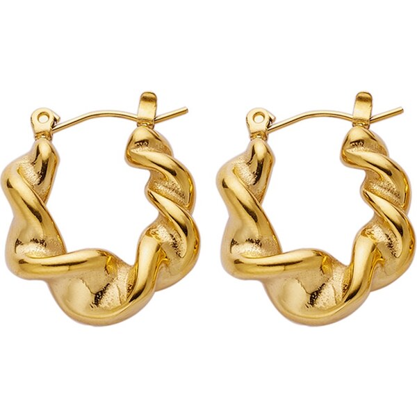 Troli Pozlátené náušnice s krúteným dizajnom 66583480