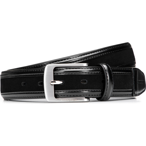 Wittchen Čierny pánsky kožený opasok – elegancia v modernom štýle 101 66067305