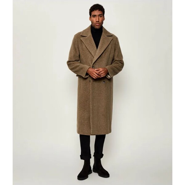 BOSS BLACK Vlnený kabát H-Cale-DB-Flaps-254 64918996