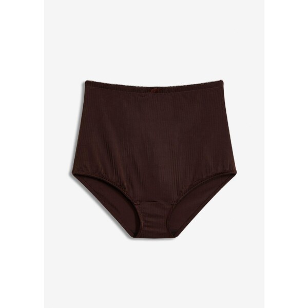 bonprix Sťahovacie bokové nohavičky s lesklým efektom, farba hnedá 64921782