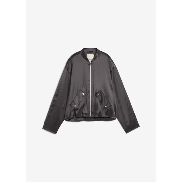 bonprix Bluzón z lesklého viskózového mixu, farba šedá 64921898