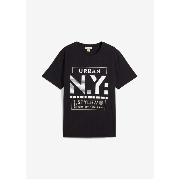 bonprix Tričko z čistej bio bavlny, farba čierna 64922207