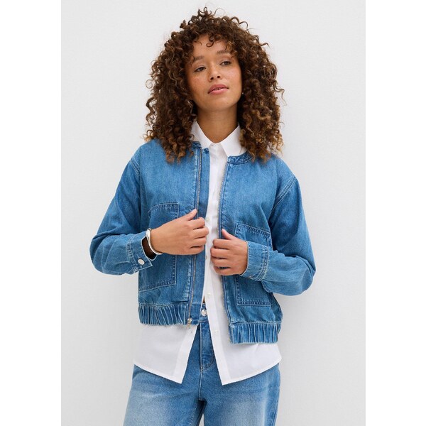 bonprix Džínsová bunda, farba modrá 64922147