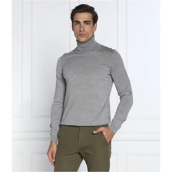 BOSS BLACK vlnený rolák musso-p | slim fit 64922547