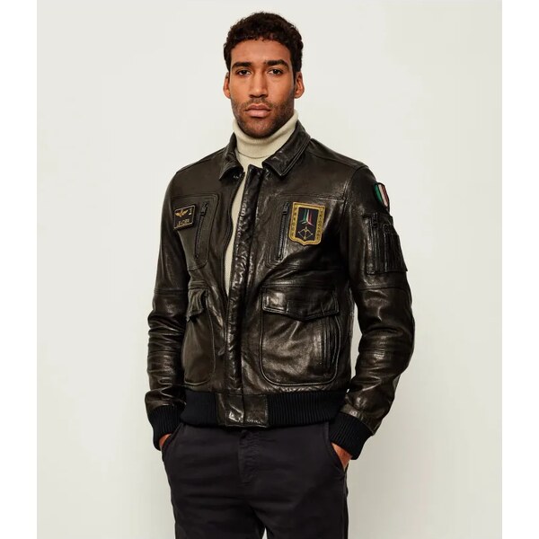 Aeronautica Militare Kožená bunda | regular fit 64922462