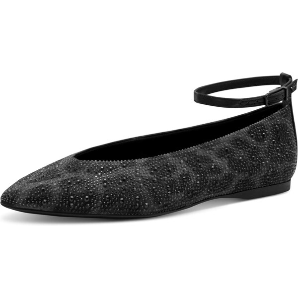 Tamaris Baleríny s ramienkom sivá / čierna 65812269