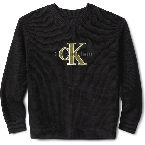 Calvin Klein Sveter kaki / olivová / čierna 64927433