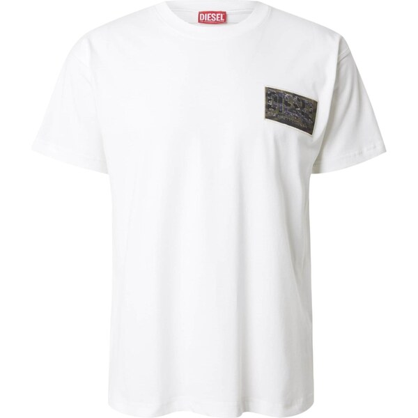 DIESEL Tričko T-NORM-T3 námornícka modrá / kaki / olivová / šedobiela 64927499