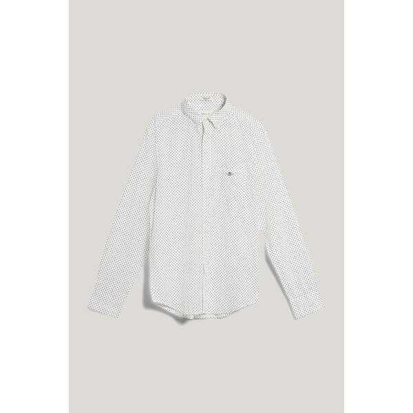 KOŠEĽA GANT REG MICRO PRINT SHIRT EGGSHELL 64936542