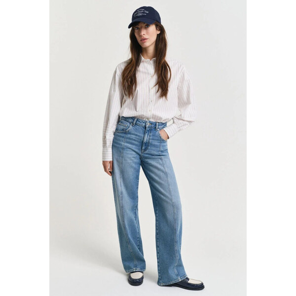 DŽÍNSY GANT RELAXED SEAM DETAIL JEANS MID BLUE ARCHIVE 64936545