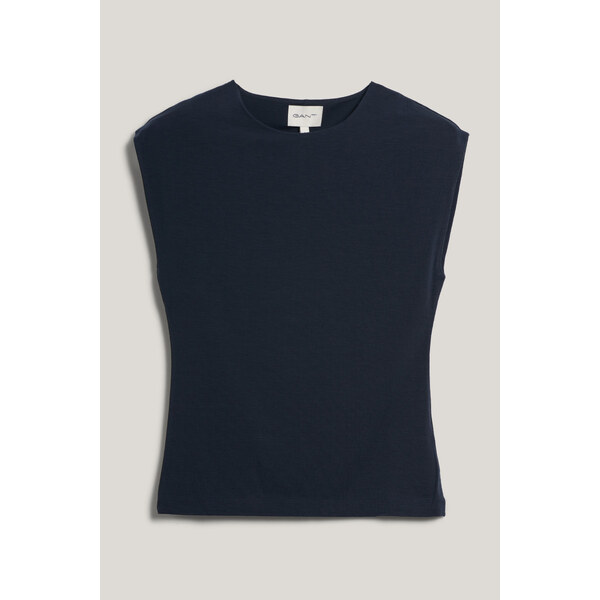 TRIČKO GANT SLEEVELESS C-NECK JERSEY TOP EVENING BLUE 64936548