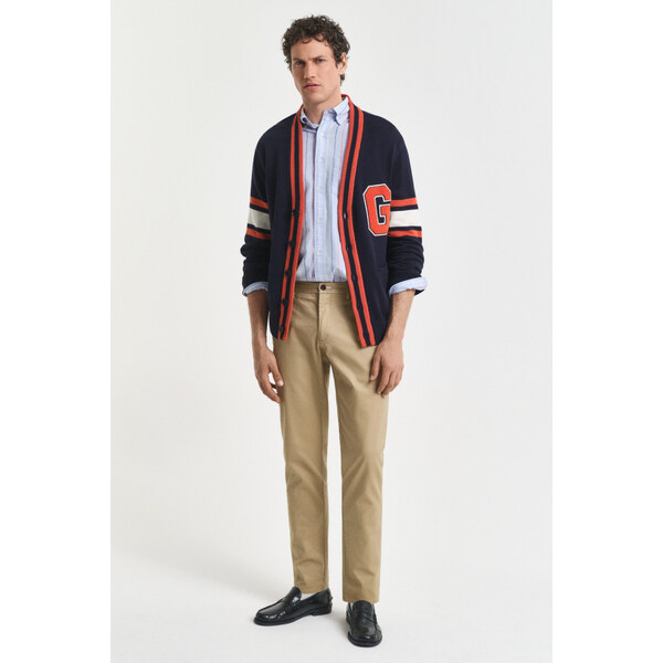 NOHAVICE GANT SLIM CHINOS DARK KHAKI 64936619