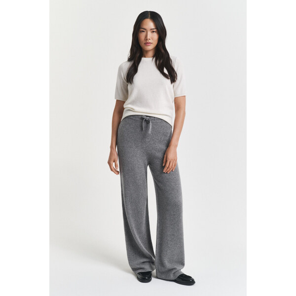 NOHAVICE GANT WOOL KNITTED PANTS CHARCOAL MELANGE 64936713