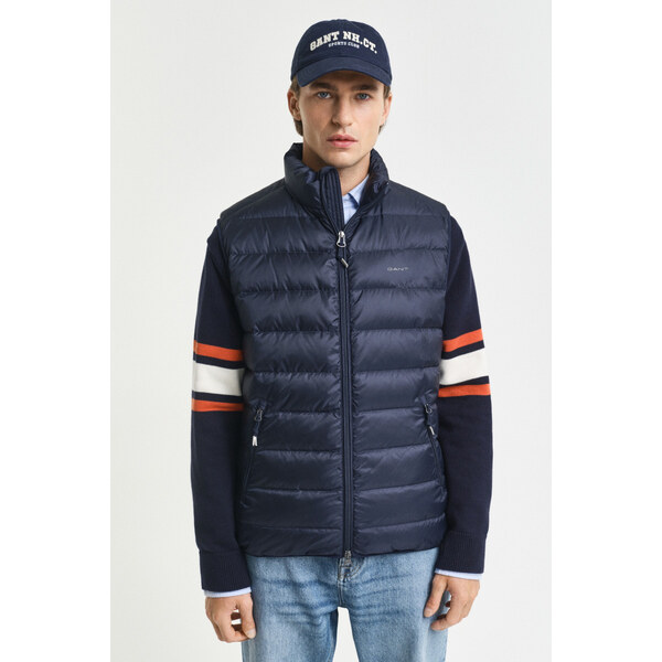 VESTA GANT LIGHT DOWN VEST EVENING BLUE 64936792