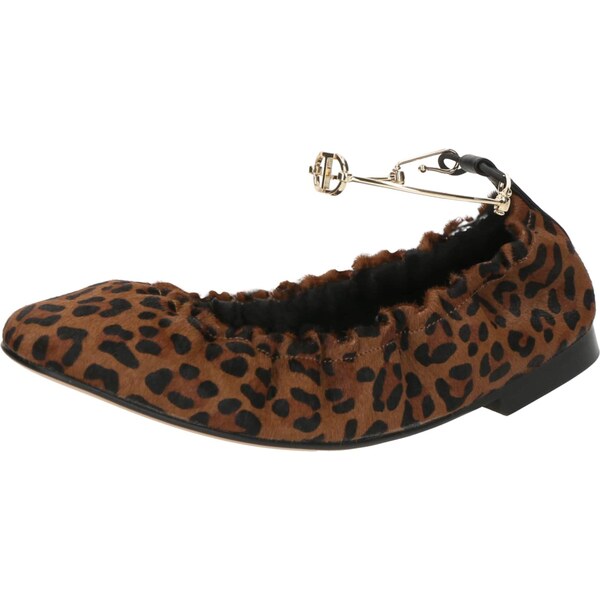 Twinset Baleríny s ramienkom hnedá / zlatá / čierna 65861644