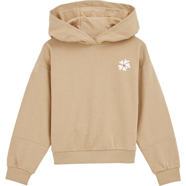 WE Fashion Mikina svetlohnedá / tmavoružová / biela 65656069