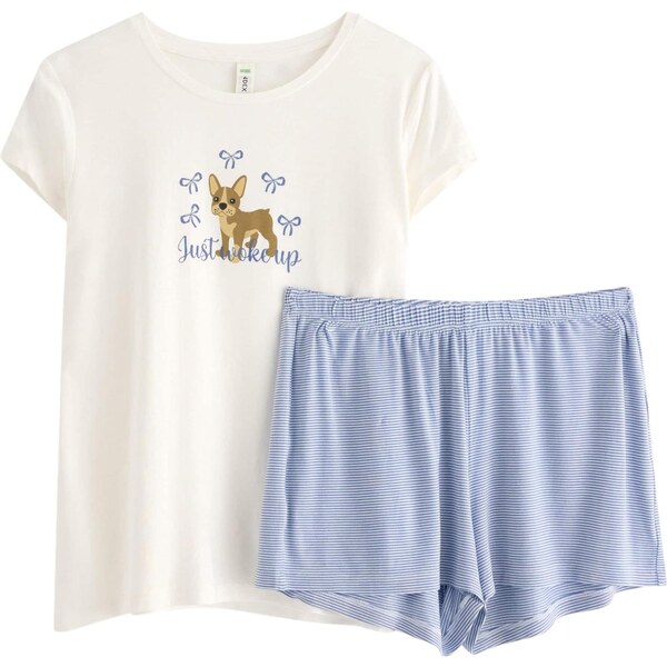 Lindex Pyžamo piesková / modrá / pueblo / šedobiela 65658535