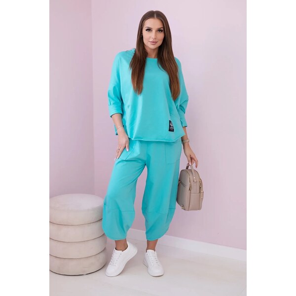 Kesi Włoski Włoski Bavlnená mikina nohavice set 64928488