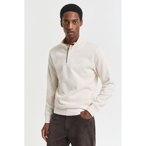 MIKINA GANT SACKER RIB HALF ZIP CREAM 64936679