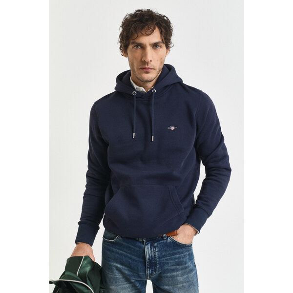 MIKINA GANT REG SHIELD HOODIE EVENING BLUE 64936647
